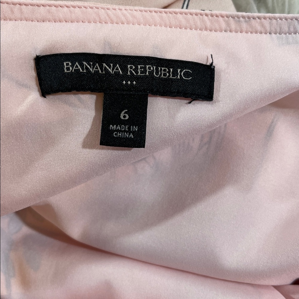 Banana Republic Blue and Pink Floral Off Shoulder Dress Size 6 - Picture 7 of 9